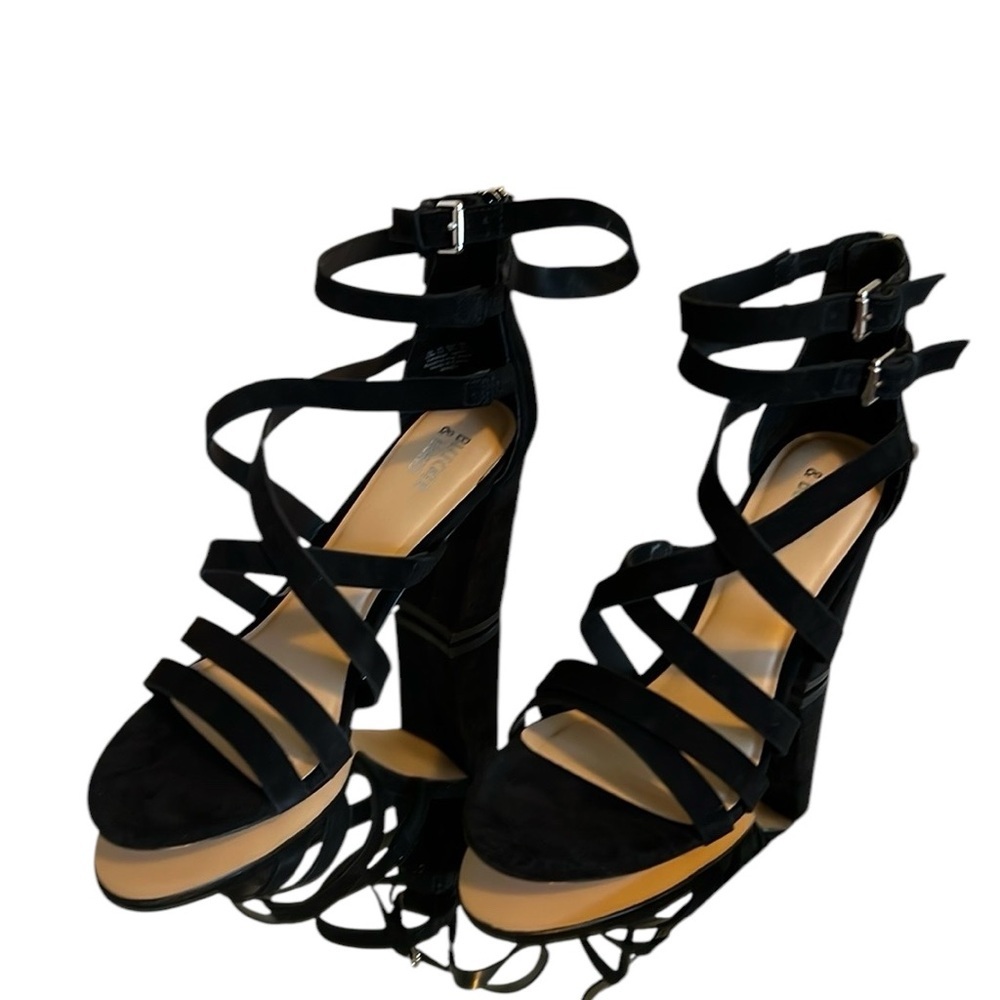 Strappy Sexy Heals, Black, size 8.5 BLEECKER & BOND wore one time